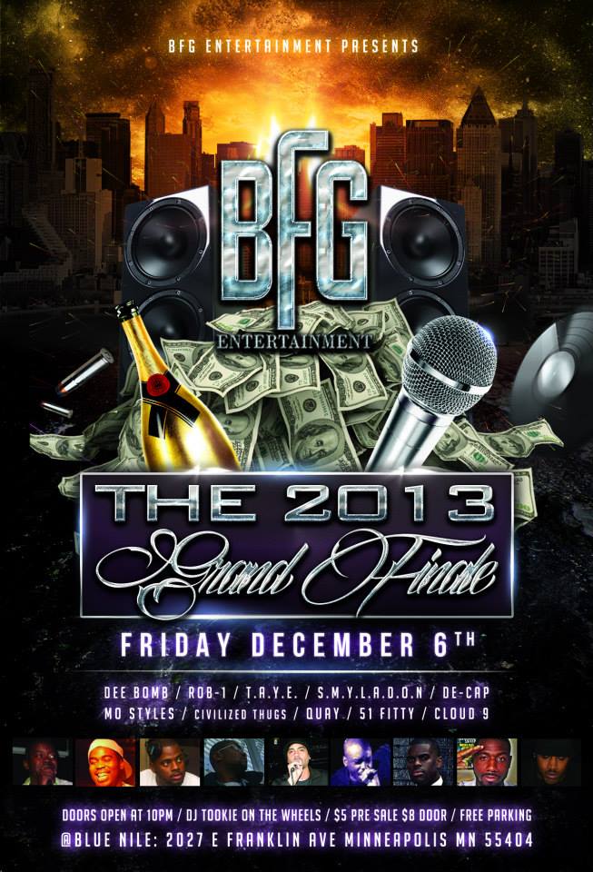 Dee Bomb performing at The Blue Nile December 6th